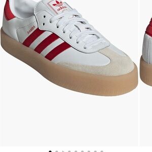 Adidas Samba Red and White Sneakers